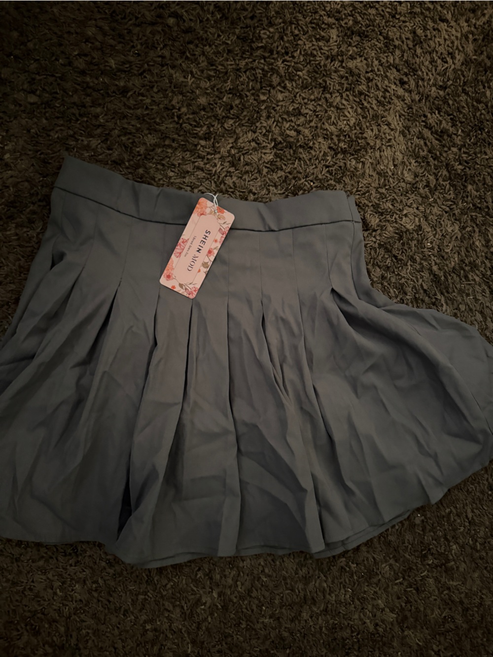 SHEIN Light Gray Pleated Women's Top
